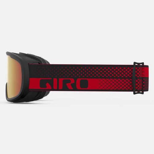 Image of Giro Adult and Youth Roam Ski and Snowboard Goggles - Red Flow Strap with Amber Scarlet /Yellow Lenses