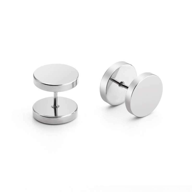 El Regalo Surgical Stainless Steel Dumbbell Barbell Unisex Stud Earrings for Girls/Boys/Men/Women- 8mm, Screw Helix Tragus Piercing Allergy Free Stud Earrings (Silver) (B0CZLNJN7L) Amazon Price History, Amazon Price Tracker