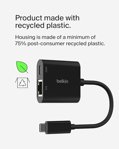 Belkin USB-C to イーサネット + USB-C 変換アダプター INC019btBK の商品画像 5