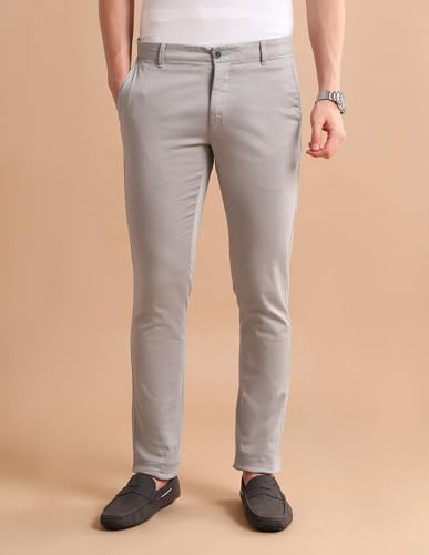 Image of U.S. Polo Assn. Men's Casual Trousers | Pique Knit - Regular Fit Chino Pants, Full Length, Stylish Men Trousers for Office & Regular Wear