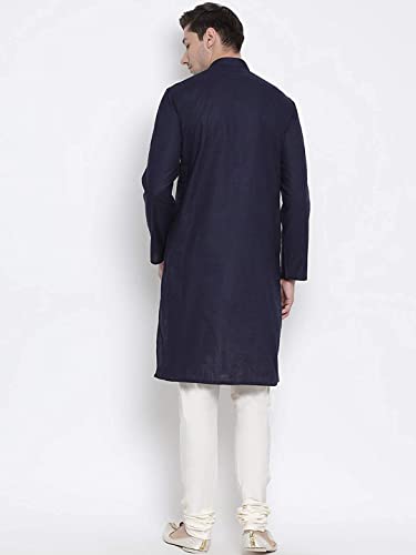 Image of Royal Kurta Mens Cotton Long Kurta Pyjama Set