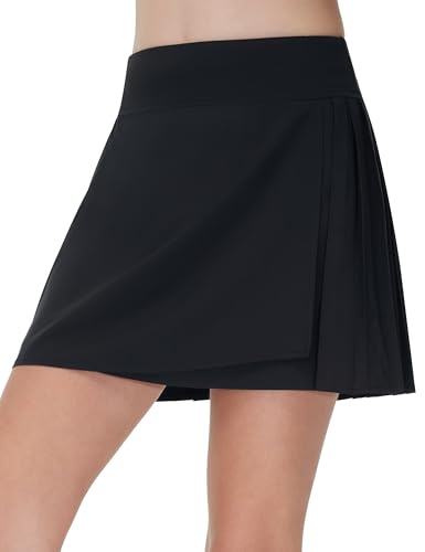 THE GYM PEOPLE Girls' Pleated Tennis Skirts 2 in 1 Kids Athletic Running Golf Skorts with Shorts Pockets3
