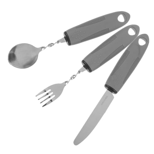 TOBBOMEY 1 セット 高齢者 食器アンチスリップ 滑り止め 適応型 食器スプーン フォーク Homehomehomehomehomehomehomehomedutensils