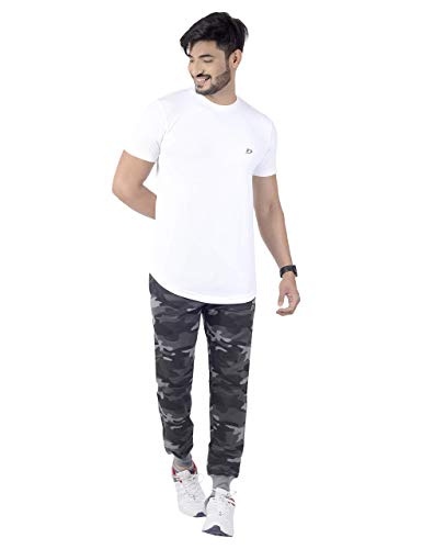 Image of DECISIVE Fitness Joggers Slim Fit Track Pant with 2 Pocket Track Pant for Men- Camo-Grey