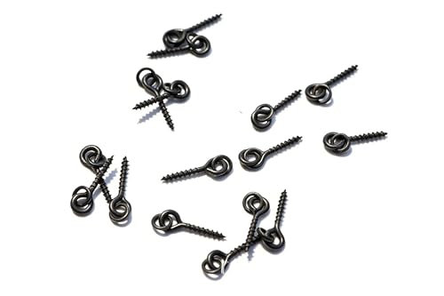 50 piezas tornillos para boilies con anilla para pesca de carpas miniatura 7