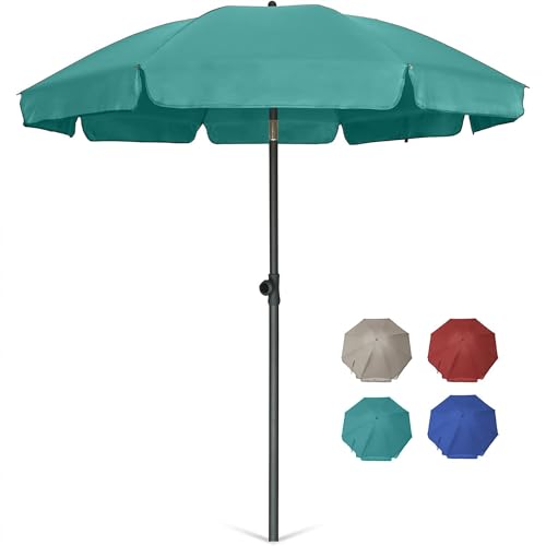 AMMSUN Patio Umbrella, 6.5 ft Outdoor Table Umbrella with Tilt Steel Pole, UPF50+ Protection, Great...