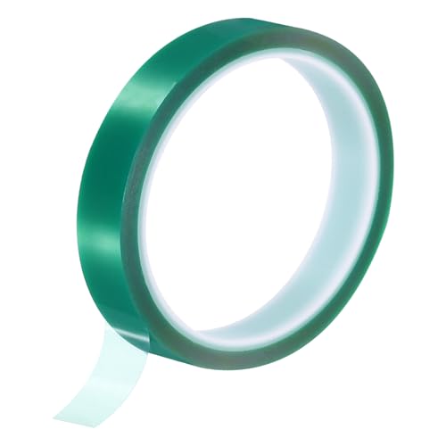 Image of uxcell Green Heat Tape, 1 Roll 20mmx33m 108ft High Temperature Heat Resistant Tape for Sublimation,Heat Vinyl Press,Heat Transfer, Circuit Board, No Residue