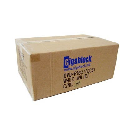 Gigablock 600pcs DVD+R 16x 4.7GB 120Min White Inkjet Hub Printable Top