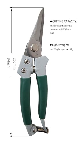 Floral Pruning Shears, Aluminium Handle with Stainless Steel Needle Nose Blade - Image 2