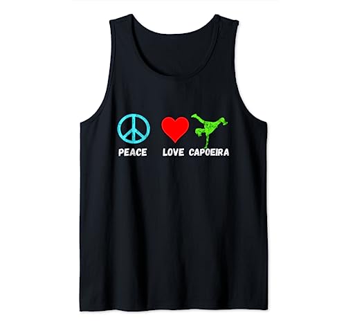 Brazilian Capoeira Peace Love MMA Dance Fighter Martial Arts Tank Top