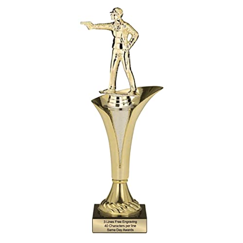 Same Day Awards Typhoon Trophy Cup Civilian Pistol (2 Sizes) (11.5 Inches) - Engraving Included