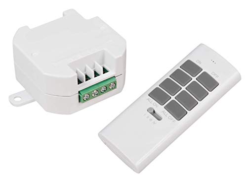 McPower | Funk-Schalter Set \"Comfort\" | Empfänger + Fernbedienung | LED geeignet | 433 MHz | 70 m Reichweite | 2000W | Unterputz | Smart Nachrüstung McPower | Funk-Schalter Set \"Comfort\" | Empfänger + Fernbedienung | LED geeignet | 433 MHz | 70 m Reichweite | 2000W | Unterputz | Smart Nachrüstung