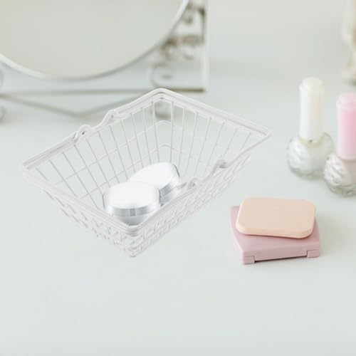 Cabilock Mini Cesta De Compras Cesta De Compras Pequena Cesta De Compras De Brinquedo Com Alças Cest