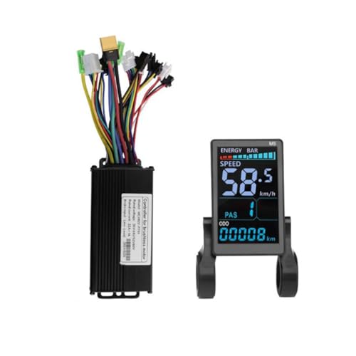 Bosiyrggrl Pantalla LCD A Color para Bicicleta Eléctrica M5, Medidor de 36 V, 48 V/22 A, Controlador de Sinusoidal de 9 Tubos, Panel LCD para Patinete Eléctrico de Montaña
