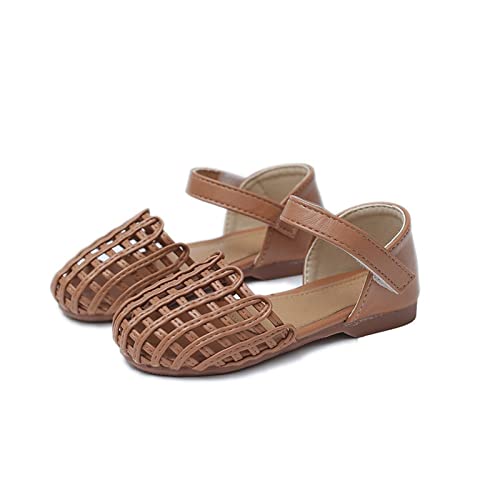 Girls Sandals Grils Dress Shoes Beach Vacation Daily Open Toe Glitter for Little/Big Kids Toddler Slip on Flip Flops for Girls (Khaki, 12 Little Child)2