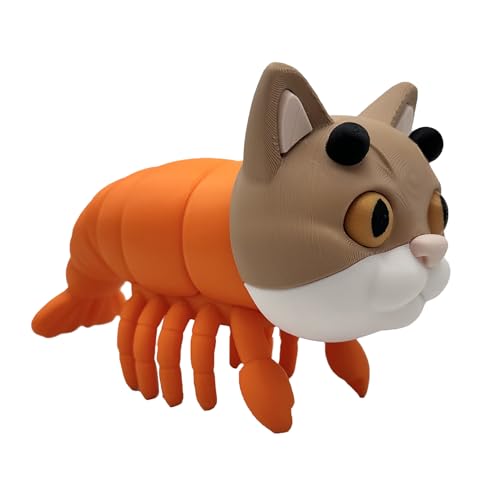 Trippi Troppi - Figurine articulée XL Brainrot Italian Memes14 x 8 cm - Chat Gamba des Brain rot Memes Italiens - Collection officielle Brainrot - Tripi Tropi Chat Gamba Brainrot - Tung Tung