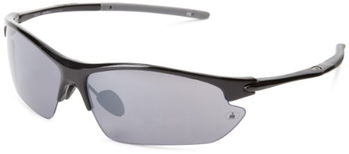 Ironman Men's Finish Line Semi-Rimless Sunglasses, Matte Black Rubberized, 147 mm