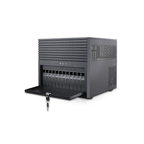 Image of Rosewill Hearth NAS PRO | Server Chassis | Supports up to 12 x 3.5 Hot Swap HDD and 6 x 2.5 SSD | E-ATX Compatible | 5 x 120mm PWM Fans | 240mm AIO Support | USB 3.2 Type-C | Home Servers, DIY NAS