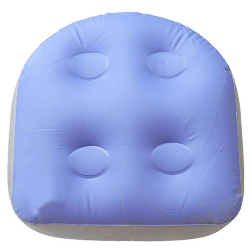 YMLOVE 1 asiento elevador de spa y bañera de hidromasaje, cojín de masaje de bañera inflable, alfombrilla de masaje de relajación con ventosas, almohadilla de spa de apoyo de espalda suave para