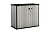 Keter Patio Store 4.6 x 4.0 ft. Resin Outdoor Storage Shed with Paintable and Drillable Walls for Customization-Perfect for Yard Tools and Pool Toys, Grey