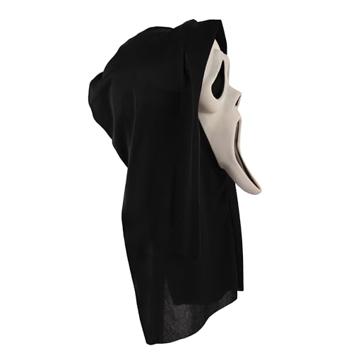 Chaks Fun World Ghost Face Shroud Mask White/Black Standard