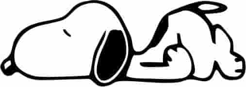 Adesivo Snoopy Pilota Auto/Moto 9x10 Cm - Vinile Resistente Nero