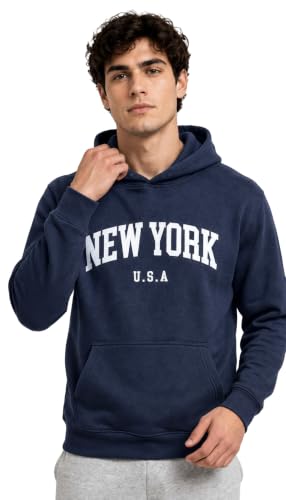Image of FYLTR Men's Graphic Printed Fleece Hooded Sweatshirt with Kangaroo Pocket | Full Sleeve Pullover Hoodie for Medium to Heavy Winter