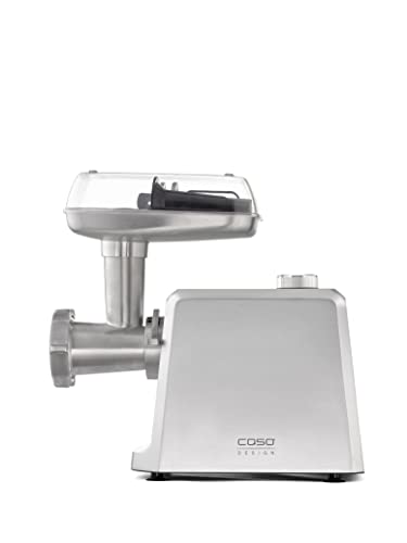 Foto von CASO FW 2500 Silber, Fleischwolf mit leistungsstarken 2500 Watt, Testurteil: Sehr Gut, Titan Klinge, Rücklauf-Funktion, Zubehör inkl. Burgerpresse