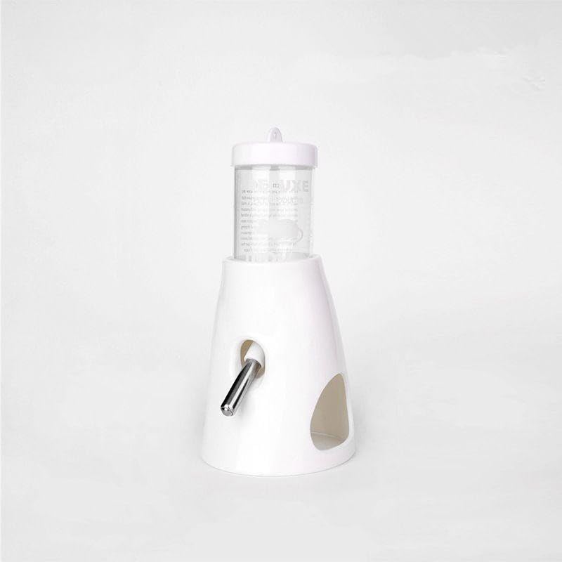 THJOPOKEEL Dispenser Hamster White Water Bottle, with Stand Small Animals Water Bottle Hanging Water Feeding Bottles Auto Dispenser, for Dwarf Hamsters Guinea Pigs Mice Gerbils Hamster Waterer