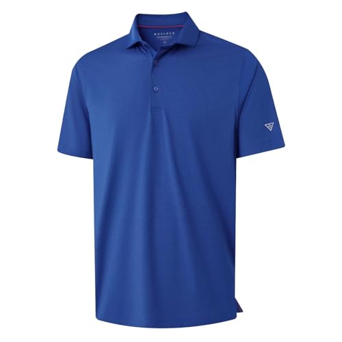 Men’s Short-Sleeve Quick Dry Performance Lightweight Pinstriped Collared Polo Shirts for Men (Various Colors) - image 1