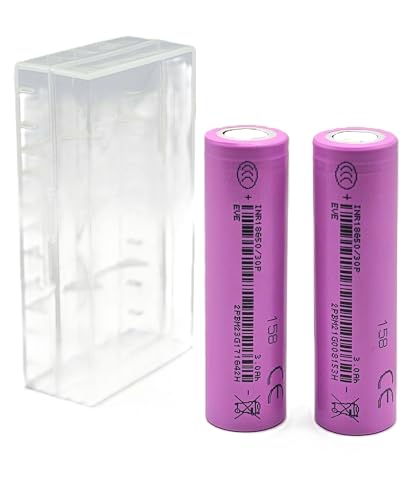 2x EVE 30P - 3000mAh - 30A - 3.7V The Ultimate Vape Battery - Very High Performance - 18650 Flat Top type Li-Po Rechargeable Battery. Latest and most Powerful Model from EVE, released in 2025!
