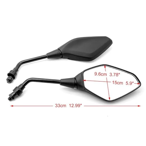 Espejo retrovisor Suzuki SV 650 GSR 750 de diseño angular rígido para manillar 6