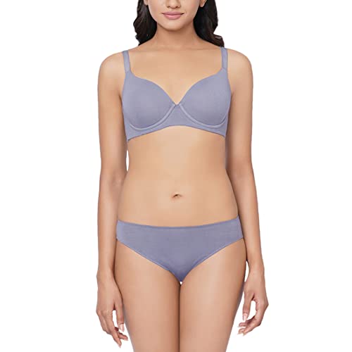 Image of Essentials Padded Wired 3 /4th Cup Everyday Wear Cotton Blend T-Shirt Bra