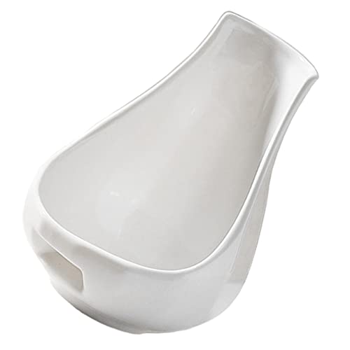 PRETYZOOM Portacucharas De Cerámica Blanco Para Cocina Soporte Para Cucharas De Sopa Para Encimera De Cocina