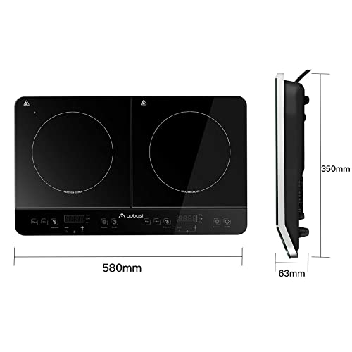 Aaobosi UK-FS-IRC108-2800 Aobosi Double Induction Cooktop Burner With 240 Mins Timer, 1800W 2 Induction Burner With 10 Temperature 9 Power Settings, Portable Induction Cooktop With Touch Sensor Control & Child Safety Lock thumb #7