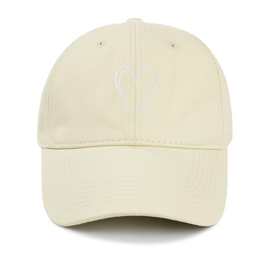 Image of American Trends Womens Baseball Caps Cute Heart Dad Hat, Adjustable Cotton Unisex Cap for Workout, Golf & Everyday Wear