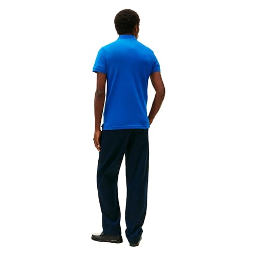 Image of Tommy Hilfiger Men's Short Sleeve Polo Shirts in Slim Fit with Stretch and Organic Pique Cotton