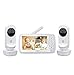 Motorola Baby Ease 35 Double Moniteur de bébé avec 2 caméras 5" vidéo écran HD écran divisé Vision Nocturne Communication bidirectionnelle berceuses Zoom température ambiante Blanc