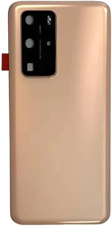 YOOOKOOO Compatible Rear Back Cover for Huawei P40 Pro – Battery Door Housing Replacement Part (Gold with Lens)