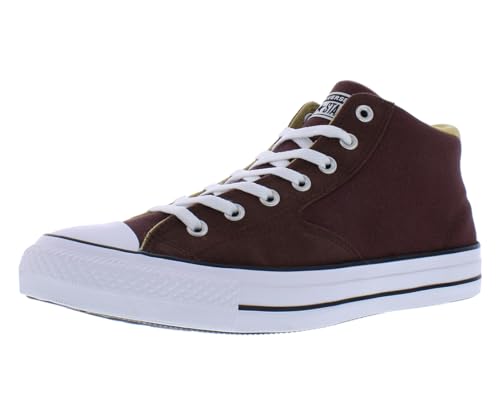 Image of Converse Unisex Chuck Taylor All Star Malden Street Mid High Canvas Sneaker - Lace up Closure Style - Dark Brown 12.5