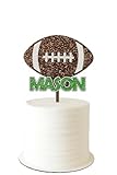 Personalized Football Cake Topper, Sports Birthday Party Decor