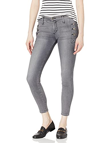 Black Orchid Women's Adriana Skinny with Buttons, Overshadow, 26