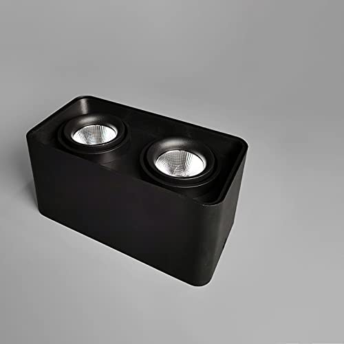 Surface Mounted Downlight Adjustable Angle Led Spotlight Household Ceiling Double Head Bold Lamp Square Deep Anti-dazzle Ceiling Lamp Bedroom Lighting Shopping Mall Lighting Home Lighting
