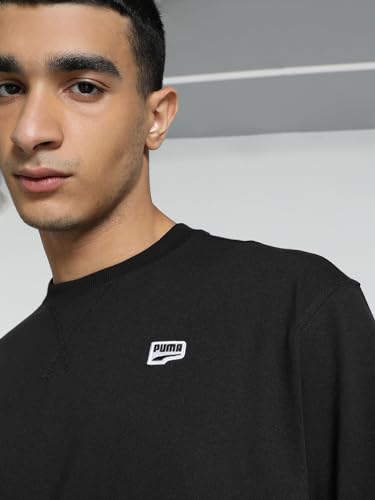 Image of Puma Men Cotton Solid Relaxed Fit T-Shirt