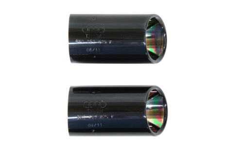 Terminali Di Scarico Sportivi Originali Audi S3 8Y, Nero Cromato, Doppio Tubo Destro, 100 Mm, Set Da 2 - 5