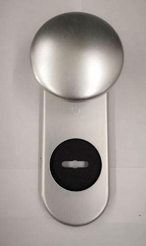 Kit de reparación de segmentos placa + pomo diámetro 75 mm de aluminio anodizado plata F1 individual para puerta blindada Q8 agujero doble mapa 1 unidad