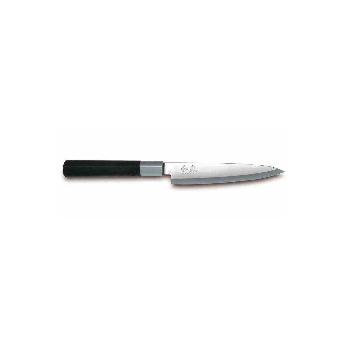 KAI Wasabi Black Yanagiba - Longueur de lame de 15,5 cm - acier inoxydable poli 6A/1K6 58 (±1) HRC - manche en polypropylène noir - couteau à sushi, couteau à sashimi - Fabriqué au Japon