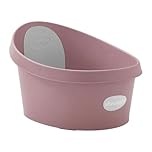Shnuggle Toddler Bath Tub | Larger Bath Seat for Bigger Kids at Bathtime | Includes Warm and Soft Foam backrest | Grippy Anti-Slip Surface | Includes Easy Drain Bath Plug | Blossom