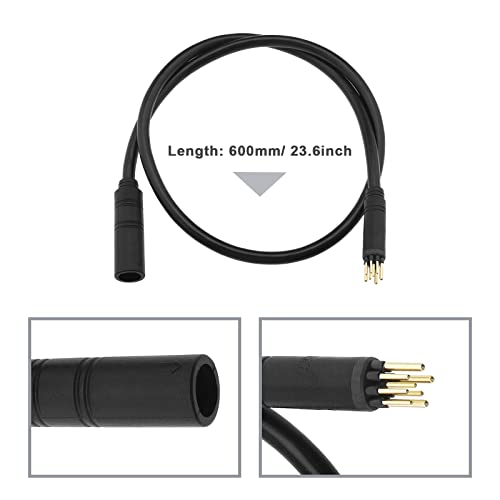 ECSiNG Electric Bike Motor Extension Cable 9 Pin Front Rear Wheel Motor Female to Male Wire Cable for E-Bike Accessory 1.5pin 600mm by ECSiNG - Image 3