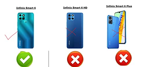 Image of COVERBLACK Transparent Rubber Case Back Cover for Infinix X6511E / Smart 6 - Transparent